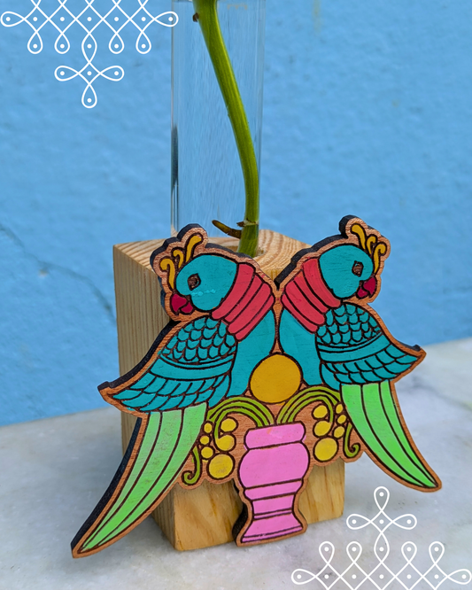 Cube Planter - Double Parrot
