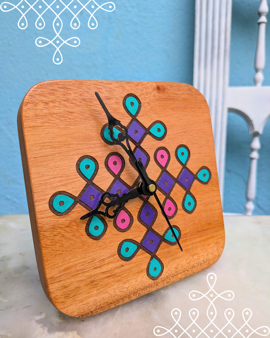Kolam Clock Colored