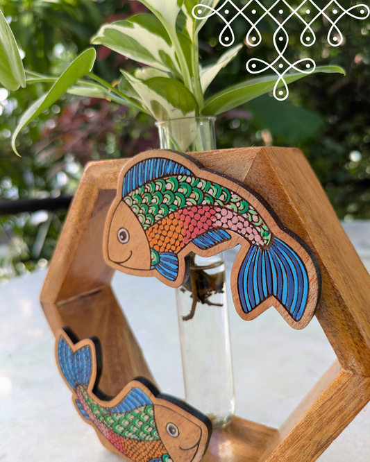 Hexagon Planter - Fish