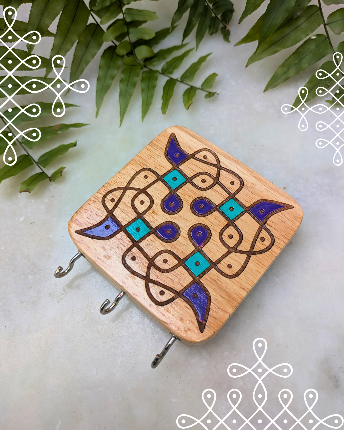 Kolam key holder [coloured] UY-KHC