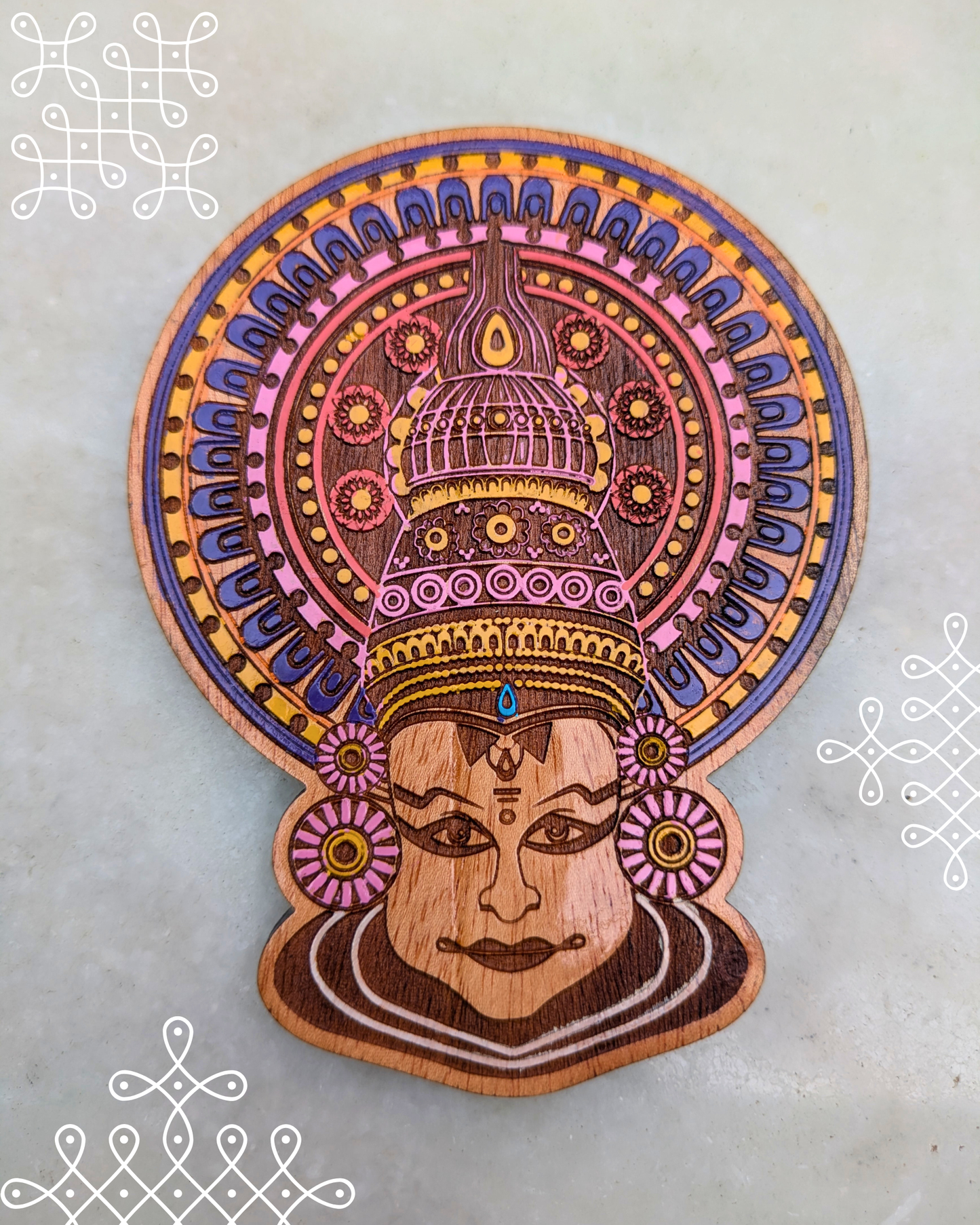 Kolam Fridge Magnets (Kathakali)