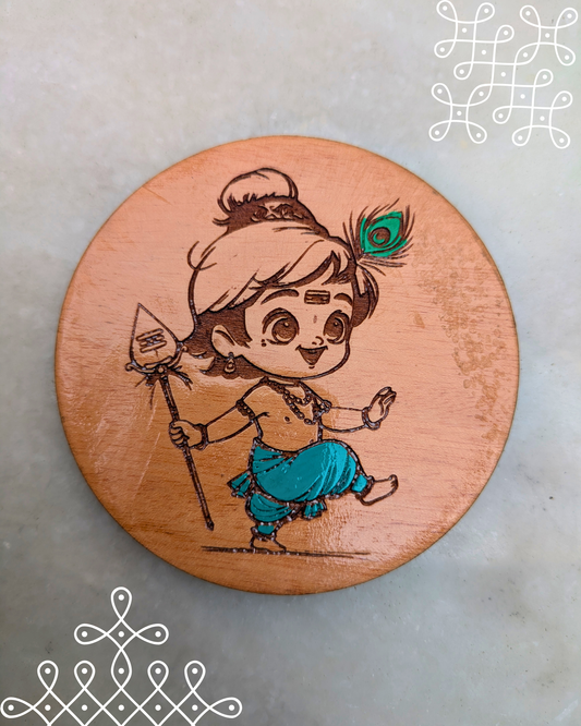 Kolam Fridge Magnets (Little Krishna)