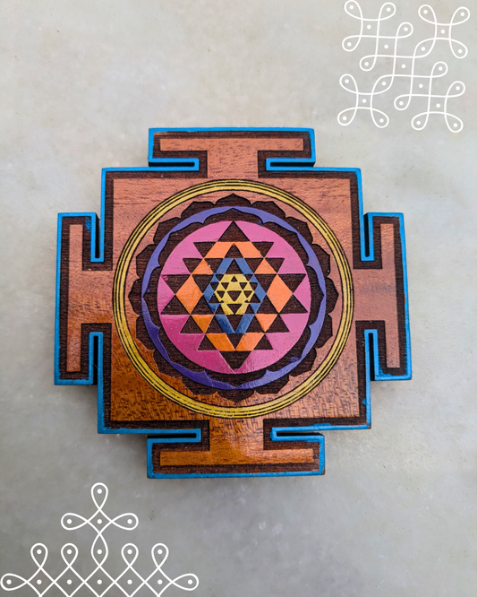 Kolam Fridge Magnets (Sri Chakra)