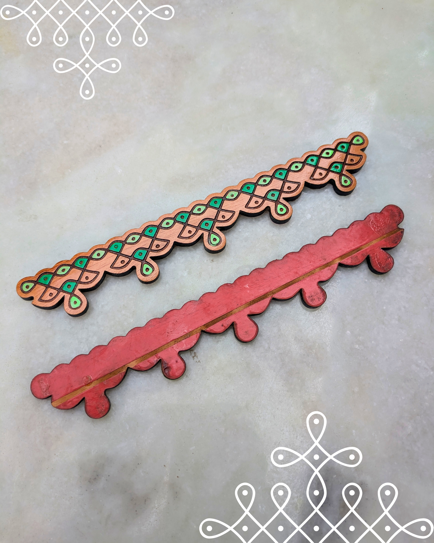 Kolam border stickers [set of 2]