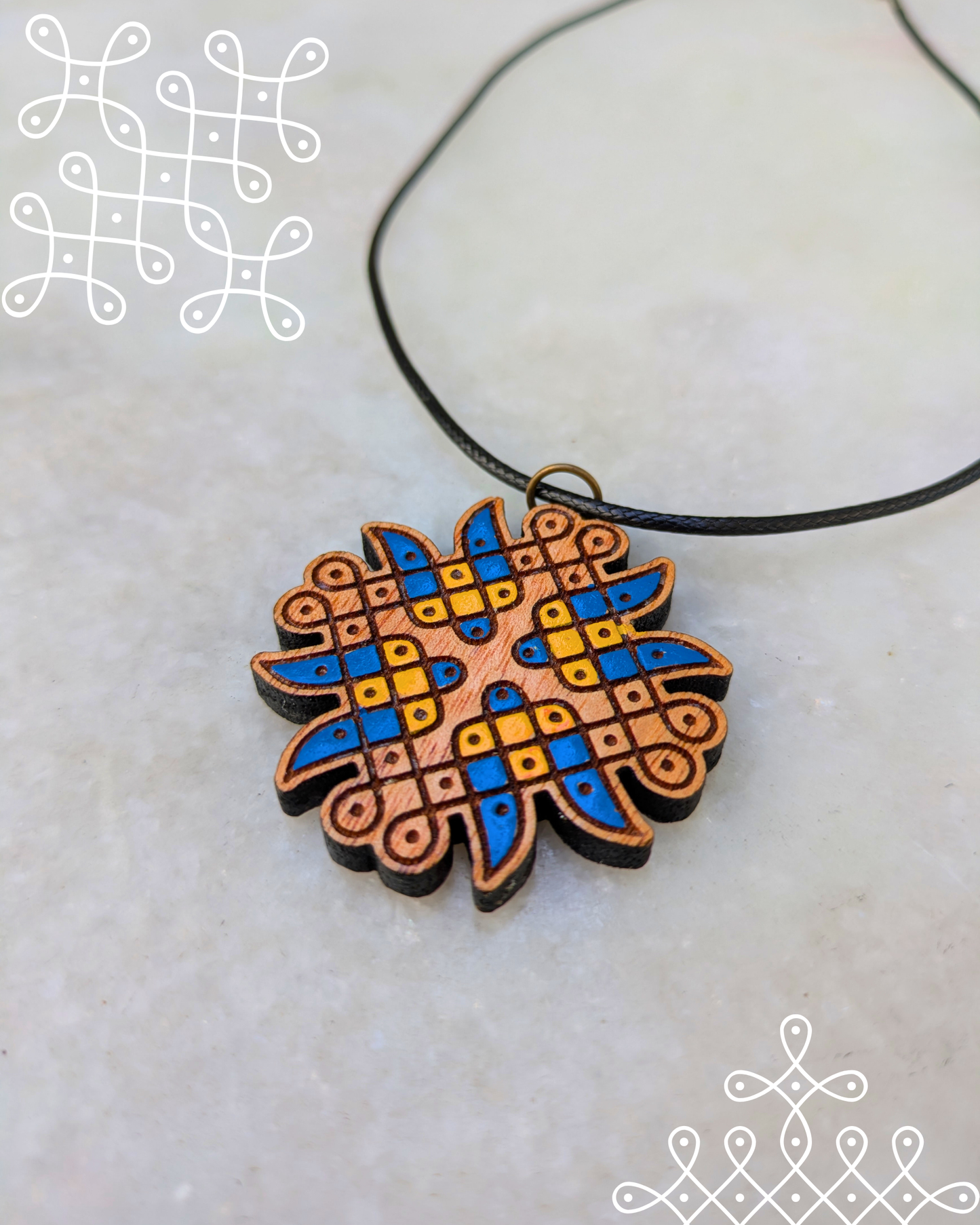 Kolam jewellery pendent