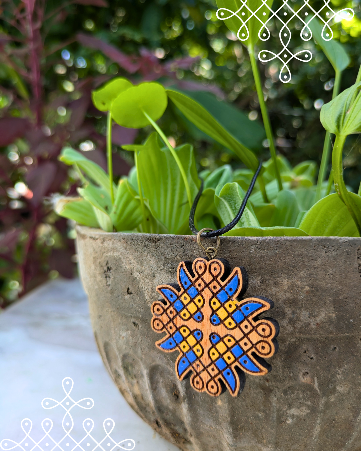 Kolam jewellery pendent