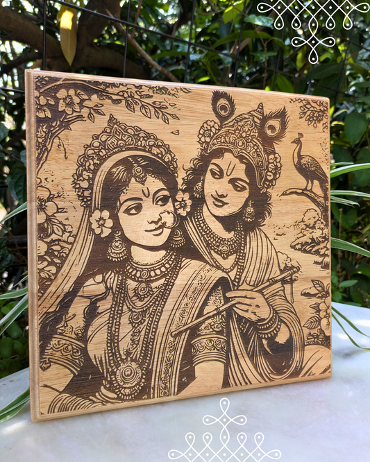 God Engraving - Radha krishna