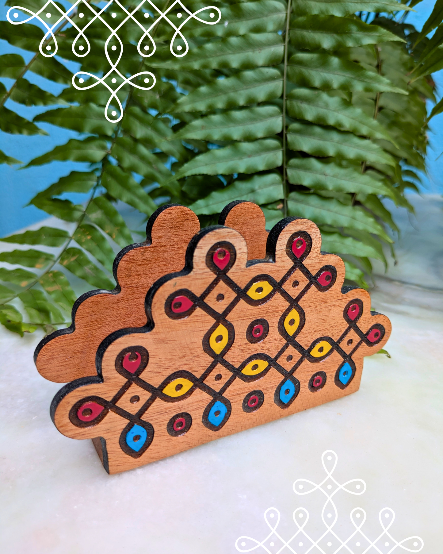 Kolam Tissue Holder Colored