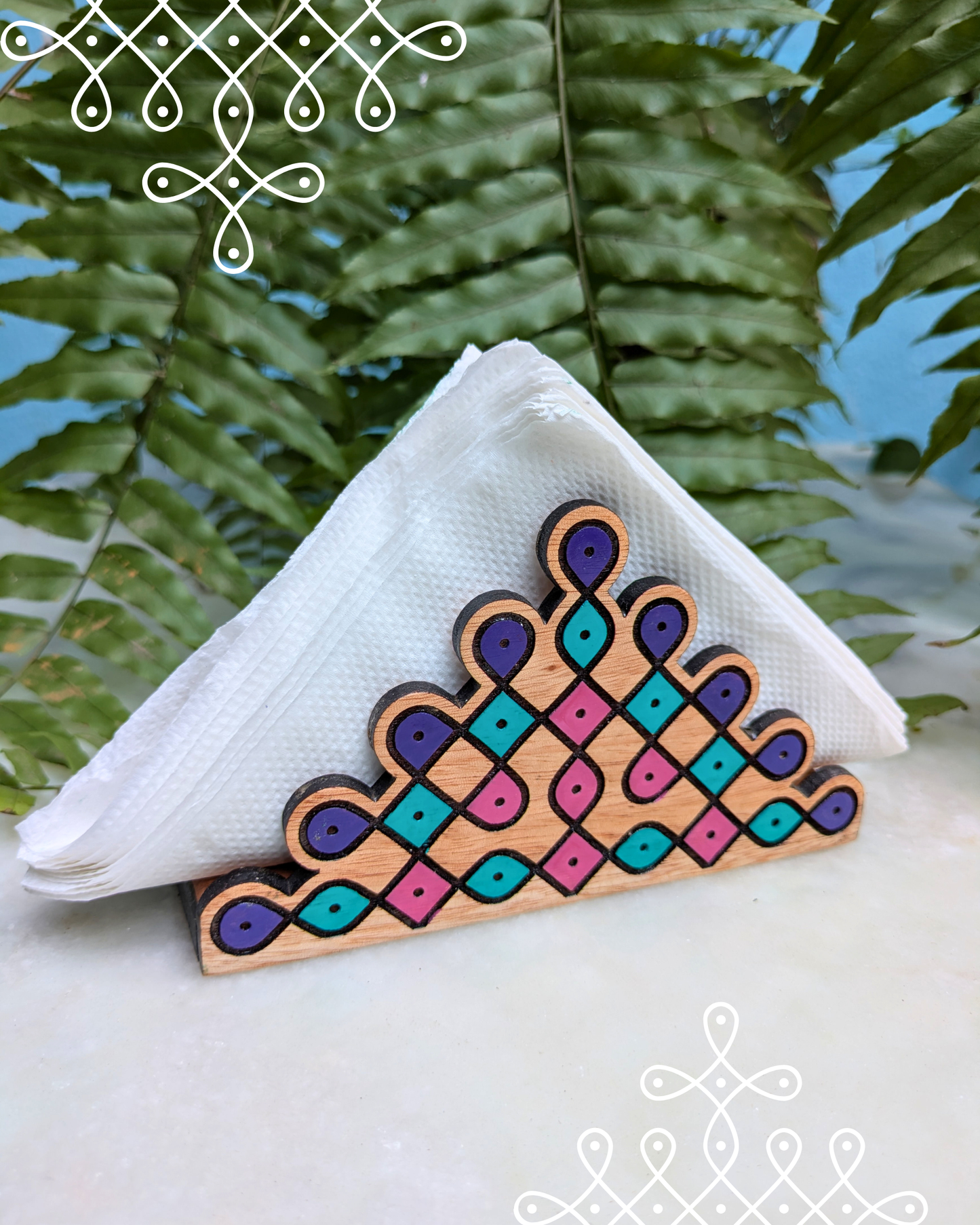 Kolam tissue holder [coloured]