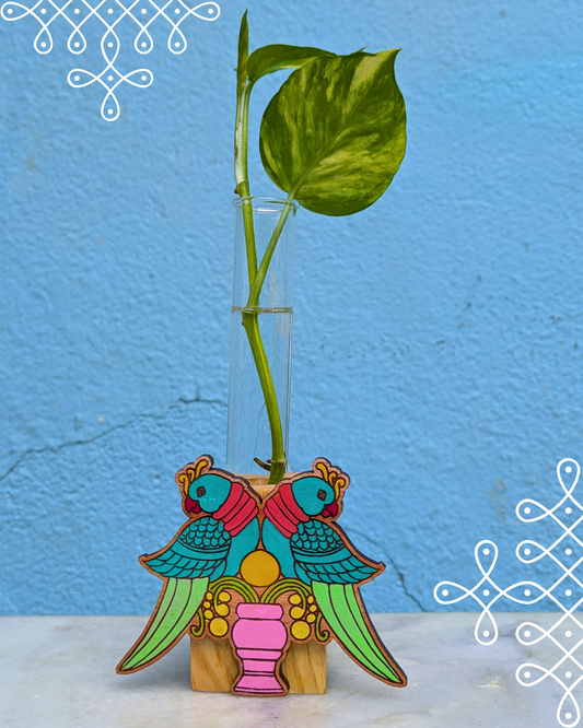 Cube Planter - Double Parrot