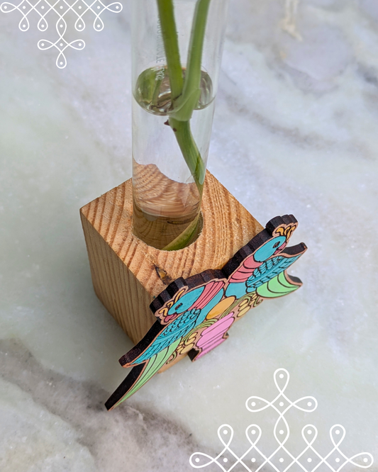 Kolam Double parrot planter PL-CUBP