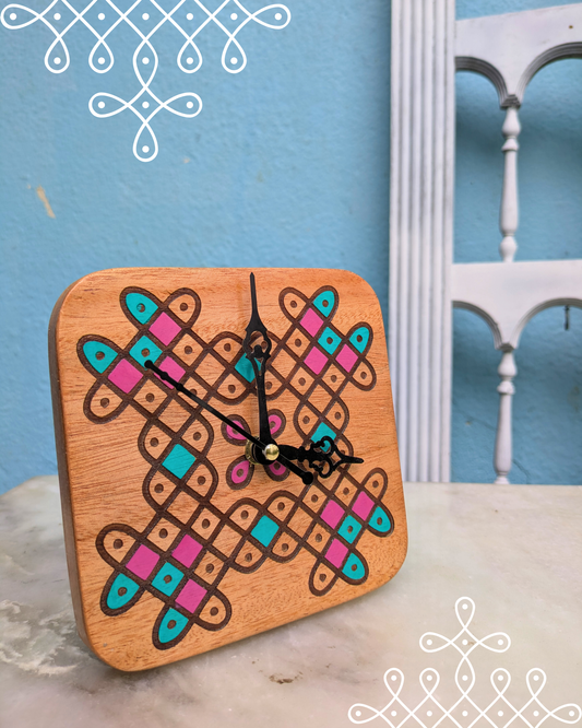 Kolam Clock Colored