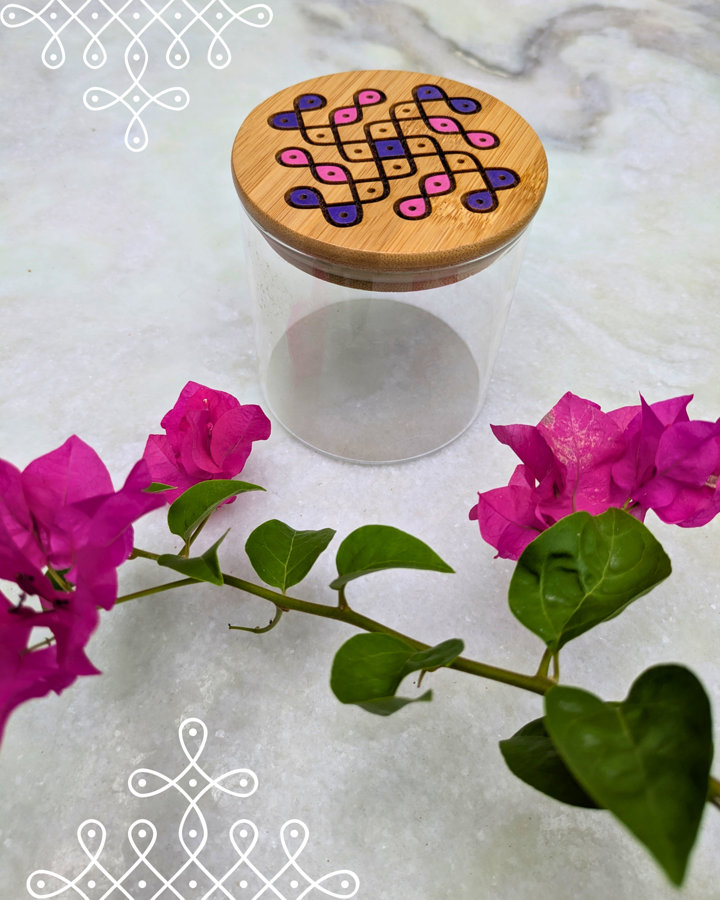 Bottle With Kolam Lid