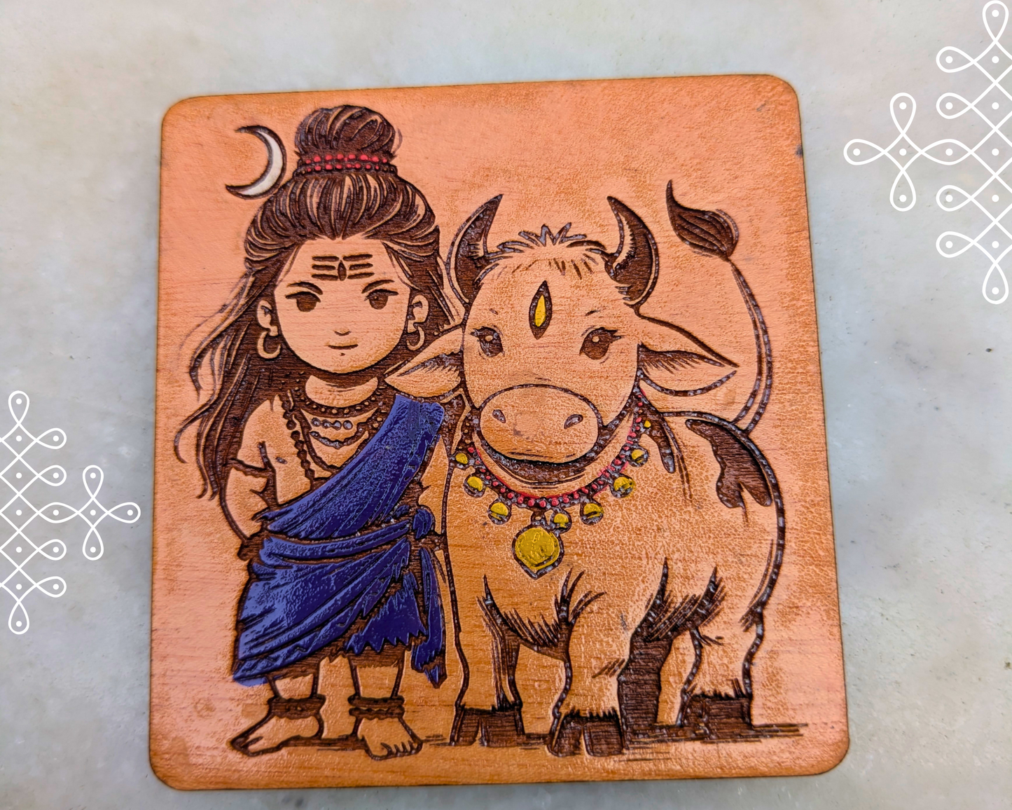 Kolam Fridge Magnets (Lord Shiva)