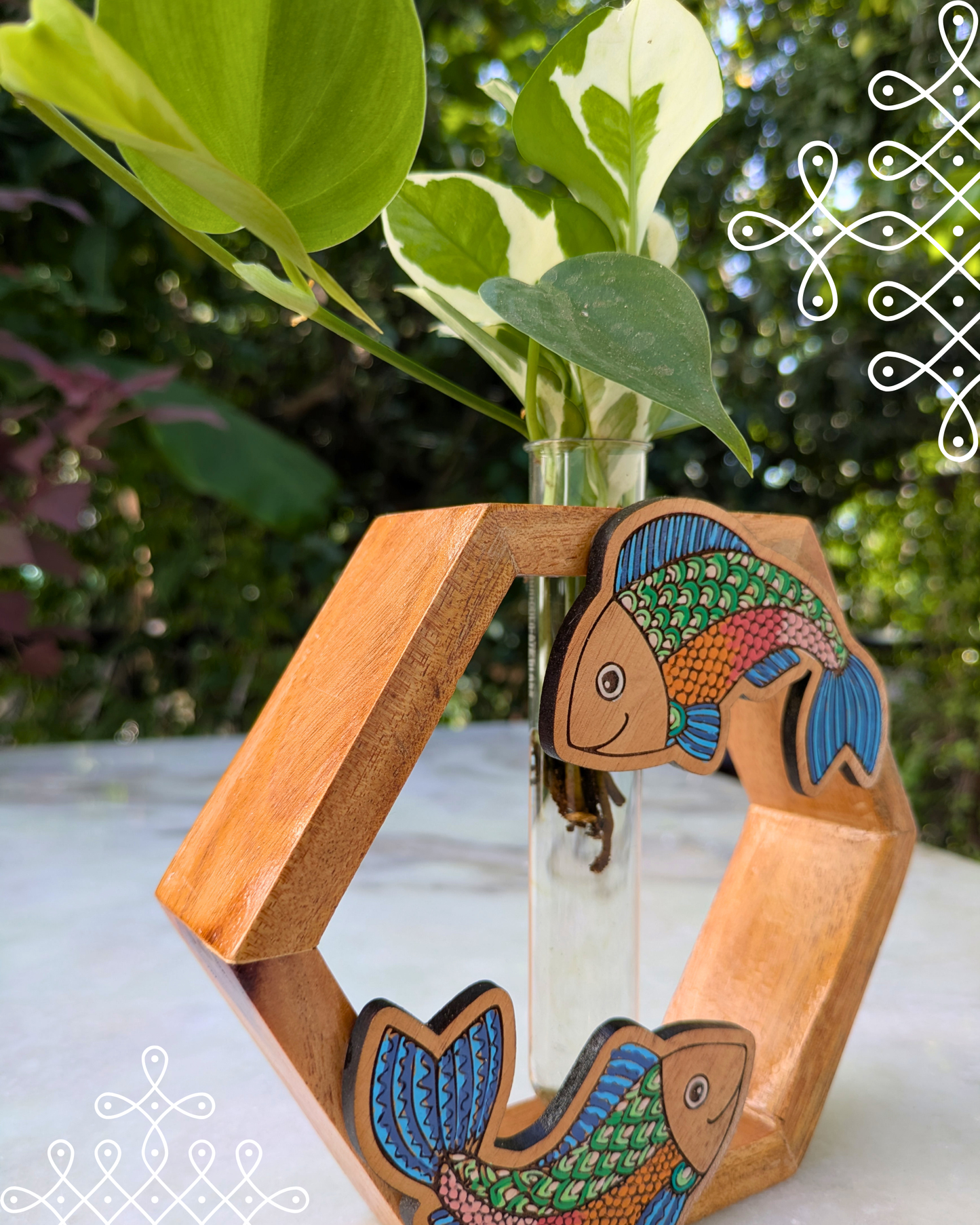 Kam hexagon planter [fish] PL-HEXF