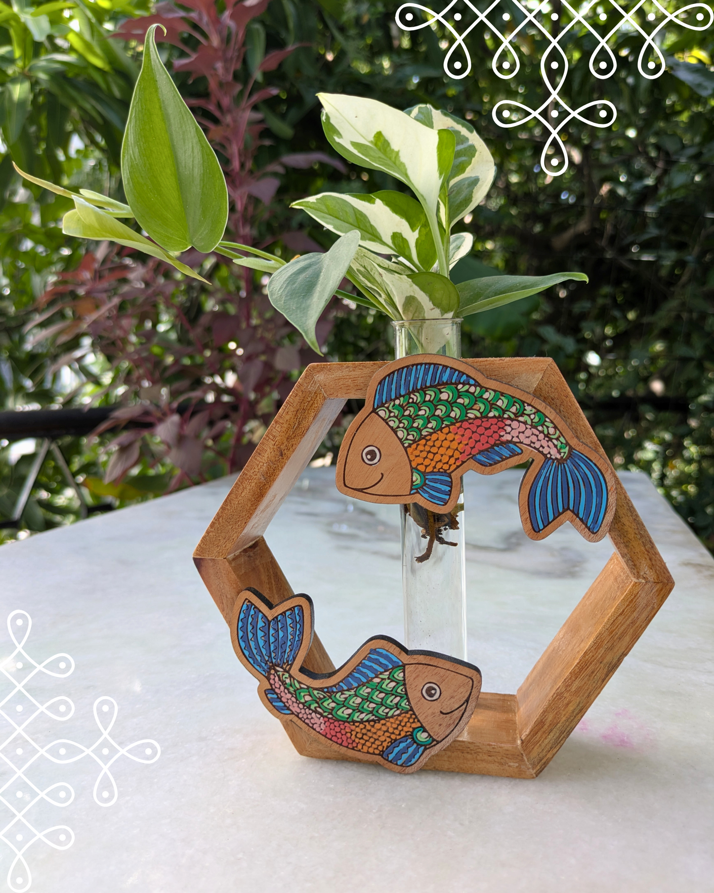 Kam hexagon planter [fish] PL-HEXF
