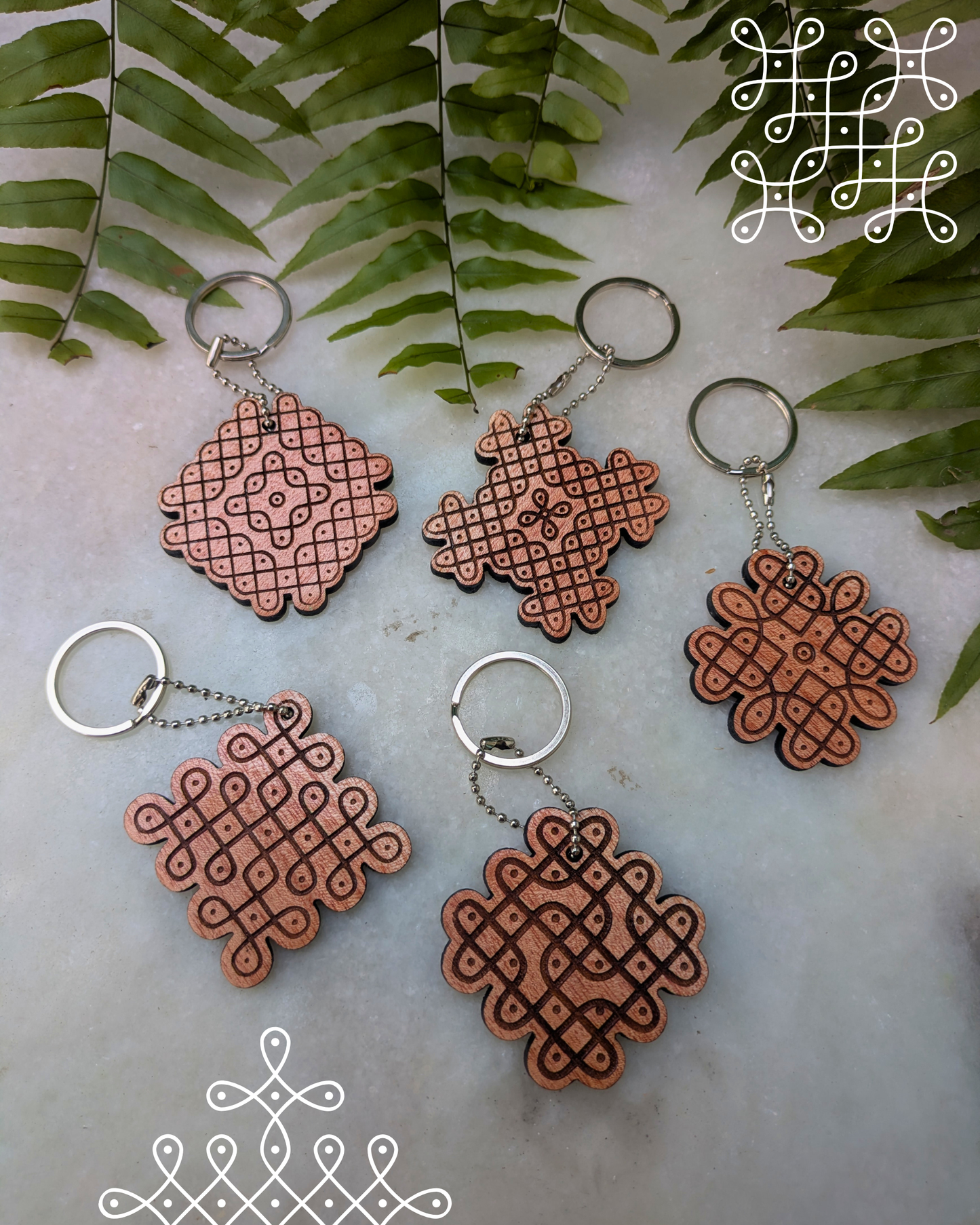 Kolam Keychains