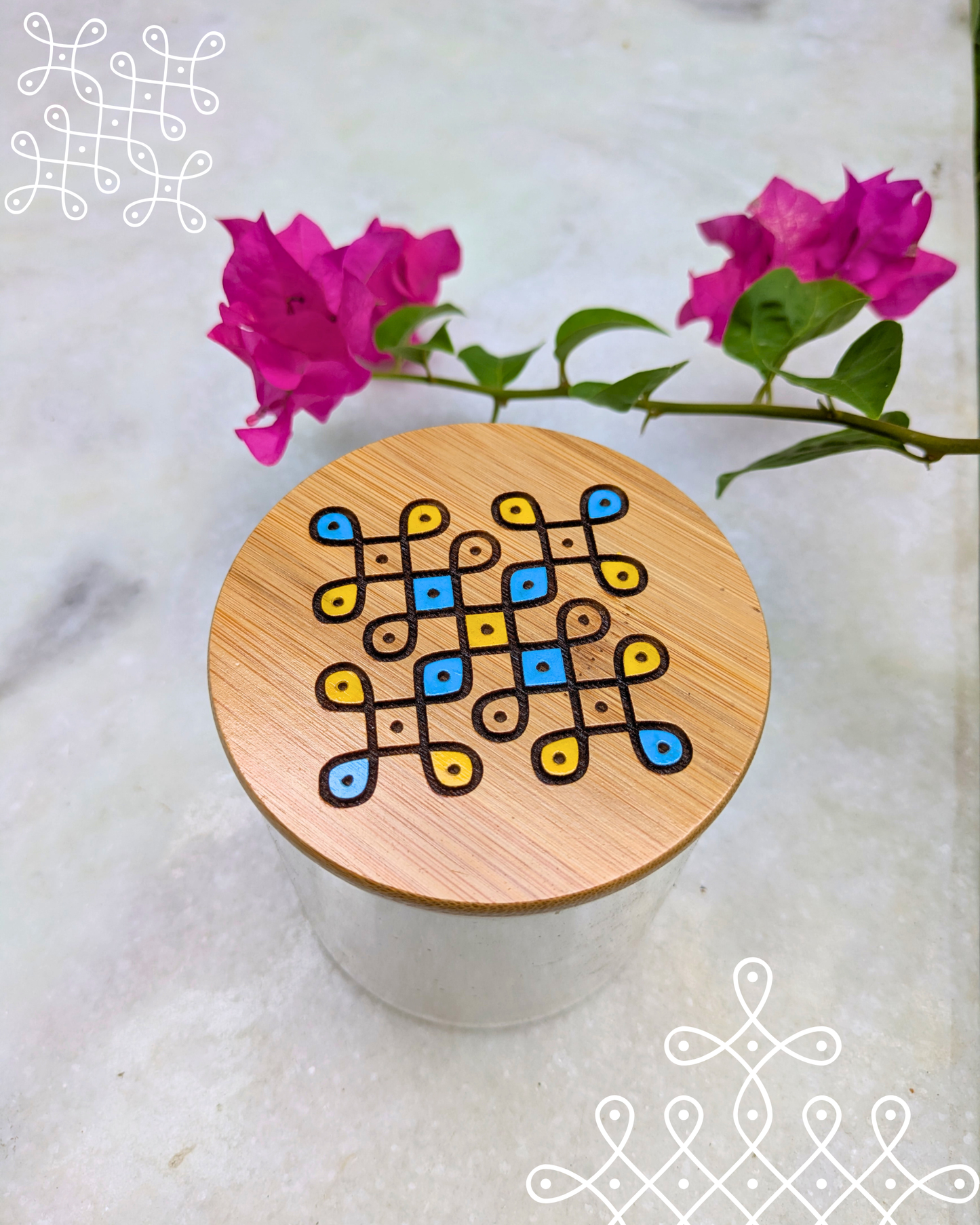 Bottle With Kolam Lid
