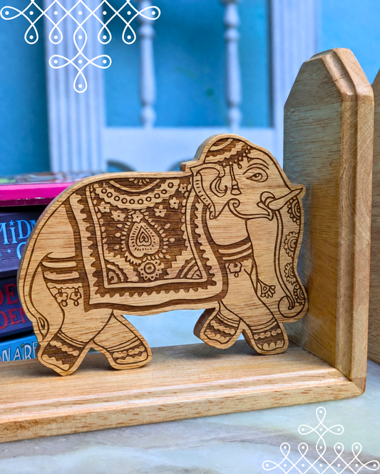 Kolam Elephant book end (coloured) UT-BEEC